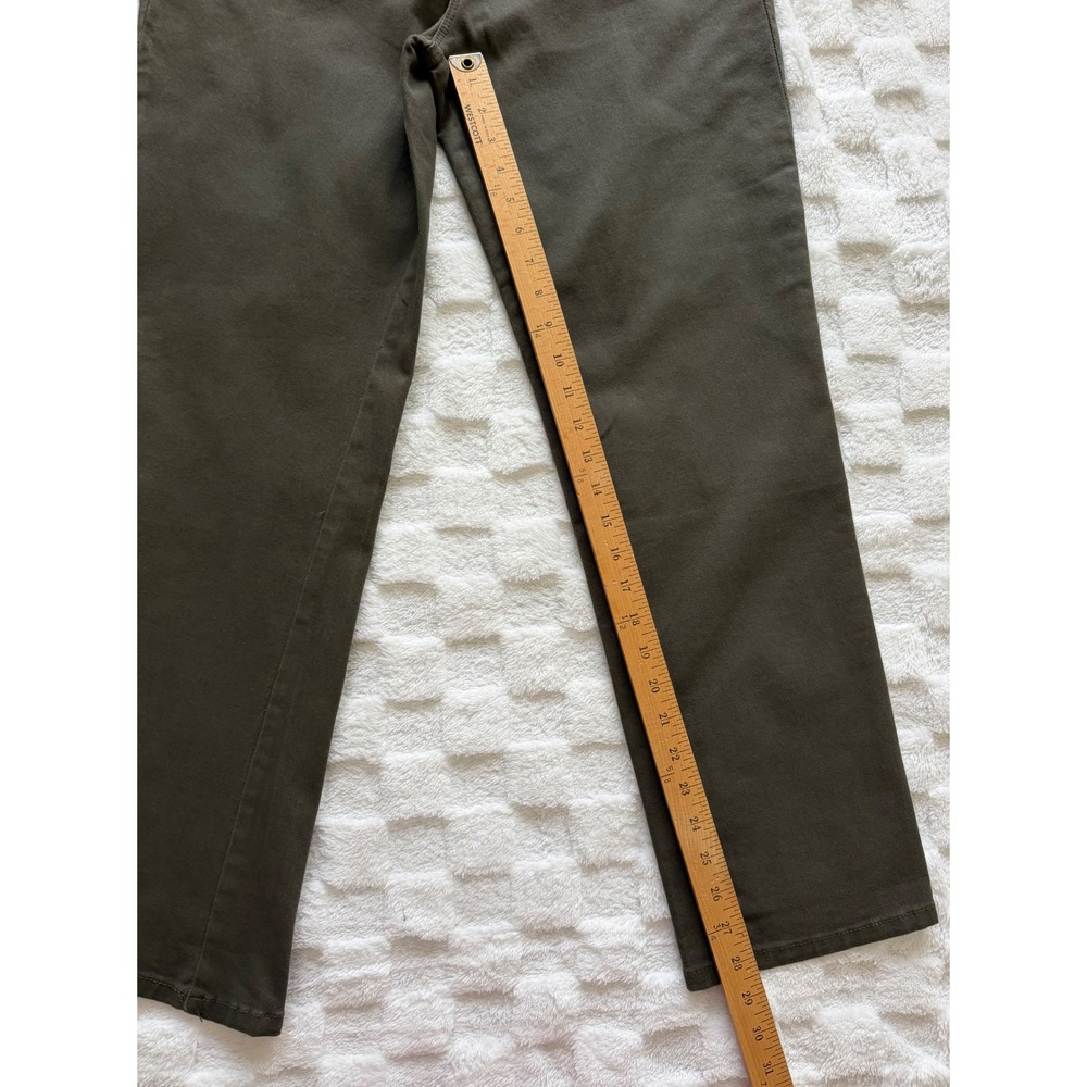 Gloria Vanderbilt Amanda Jeans Women Olive Green High Rise Tapered Leg Pants -8 - Picture 6 of 9